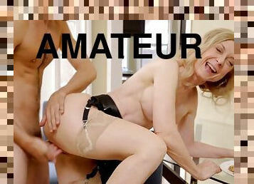 amatør, eldre, cumshot, milf, hardcore