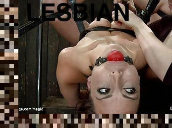 anal, lesbiana, hardcore, sadomasoquismo, esclava, pelirroja, fetichista, amordazada, bondage, bizarro