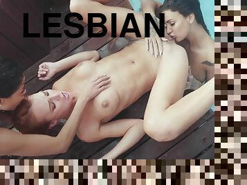 ציצי-גדול, חתיכות, לסבית-lesbian, שלישיה, ברכה, חזה-גדול, ציצים, רטוב