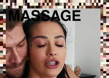 Kinky Tattooed Katrina Gets A Pervy Massage: Xander Corvus nailing hot brunette babe Katrina Jade - reality hardcore