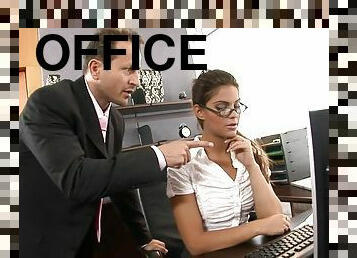 Beautiful sexy secretary fucked hard in the office