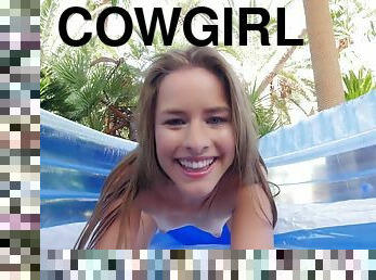 cona-pussy, adolescente, pov, cavalgando, cowgirl, molhado, chupando