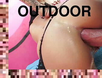 Juelz Ventura teases man to get ass cummed outdoors