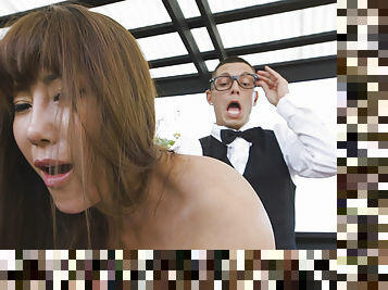 Tiffany Rain seduces handsome waiter for hardcore fuck