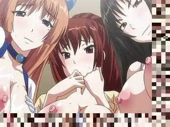 asiatique, gros-nichons, japonais, ejaculation, anime, hentai, gros-seins