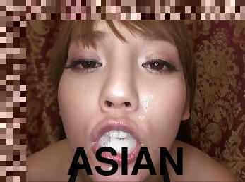 asiatique, masturbation, babes, fellation, ejaculation-sur-le-corps, ados, japonais, hirondelle, point-de-vue, ejaculation