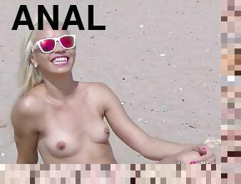 anal, hardcore, blonde, douce, petits-seins