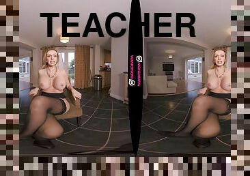 Am Ja Big Tit Teacher Lingerie Strip(4K)60fps - Blonde