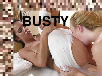 tettone, lesbiche, massaggi, neri, mutandine, tettone-busty