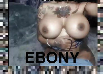 Large-Bosomed Ebony Babe Shaking Arse - amateurs