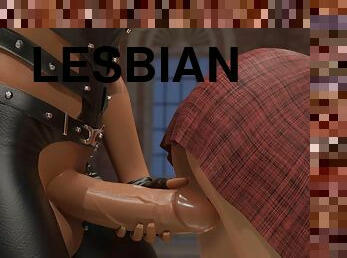 3d animation lesbians having futa procreation in a musemum in h