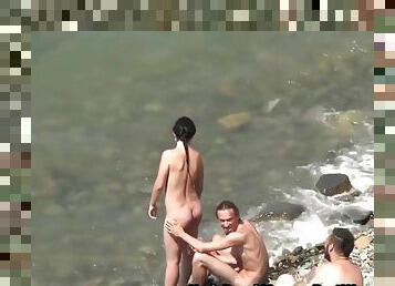 Arousing Coeds Nudists At Beach Spycam Voyeur