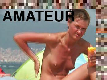 nudista, coño-pussy, amateur, cámara, playa, espía, voyeur, europeo, euro, vagina