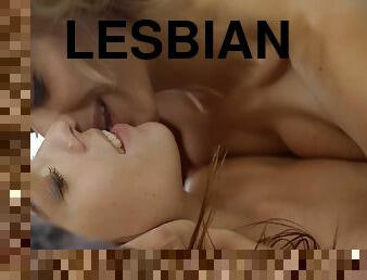 muncrat, lesbian-lesbian, latina, berciuman, sangat-indah