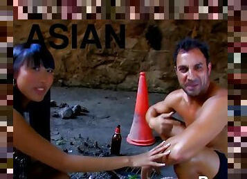 Asian goddess Sharon Lee gets assfuck outdoor by a crazy Spanish dude - sharon lee