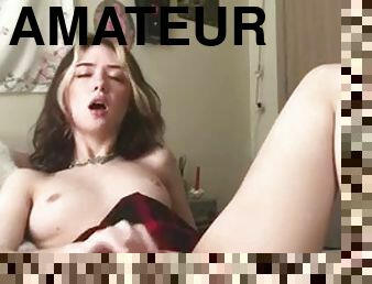 masturbation, amateur, babes, ados, doigtage, blonde, bout-a-bout, solo, blanc