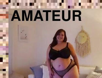 amateur, belle-femme-ronde, culotte, bout-a-bout