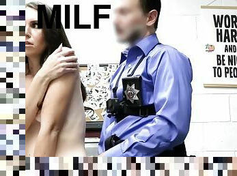 tentara, payudara-besar, kantor, jenis-pornografi-milf, tertangkap, polisi-police