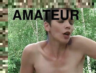 en-plein-air, amateur, anal, milf, maman, française, sur-le-visage, sperme