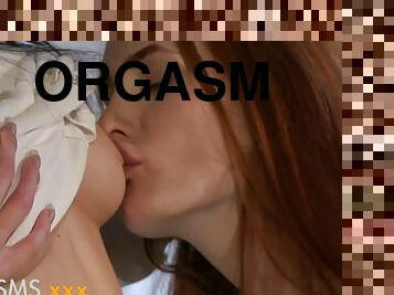 Orgasm wet pussy to pussy redhead lesbian orgasm