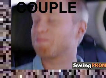 Couple feels the anticipation upon their arrival to the swing house
