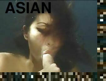 Underwater asian blowjob