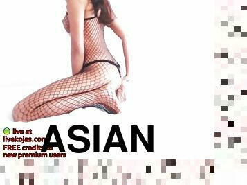 asiatiche, tettone, masturbarsi, collant-di-nylon, amatoriali, webcam, indumenti-a-rete, solitari, coreane