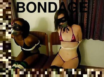 bdsm, ligotée, bâillonnement, bondage