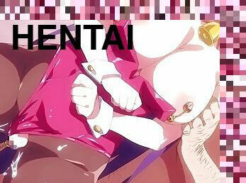 asiático, teta-grande, babes, penetração-de-braço, hentai