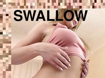 Big tits blonde blair williams deepthroat and swallow