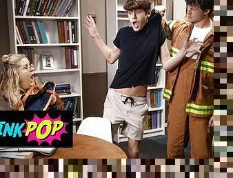 TWINKPOP - Firefighter Finn Harding Gives Twink Joey Mills A lesson For Pulling The Fire Alarm