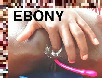 Ebony hooker kinky anal masturbation