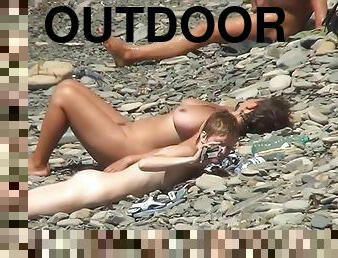 nudiste, en-plein-air, public, chatte-pussy, babes, cam, plage, voyeur, naturel