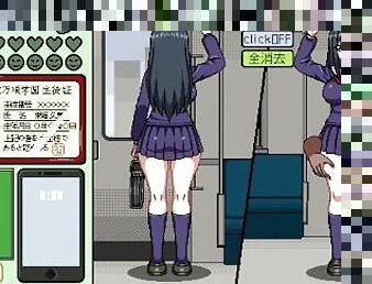 hentai game ?????? girl rides the subway at rush hour