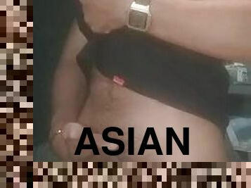 asiatique, masturbation, amateur, ejaculation-sur-le-corps, ados, branlette, secousses, ejaculation, webcam, solo