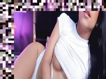 payudara-besar, mastubasi, amatir, mainan, latina, webcam, seorang-diri, basah, berambut-cokelat