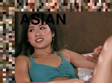 asiatisk, masturbation, fitta-pussy, blandade-raser, lesbisk, tonåring, naturlig, syster, petit, fångad