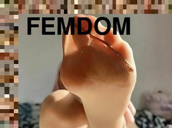 ados, esclave, pieds, webcam, fétiche, bâillonnement, domination, femme-dominatrice, en-nylon, sucer