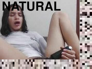 gros-nichons, masturbation, chatte-pussy, giclée, amateur, ados, brésil, naturel, belle, gode