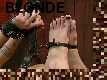 Tied up blonde slave with pussy fingers Jack Hammer, Maia Davis