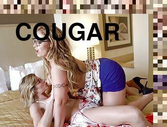 Delightful cougars lesbian impassioned adult clip