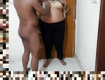 Egyptian Hot neighbor Girl cleans the house and fucks her big ass when her husband is not at home