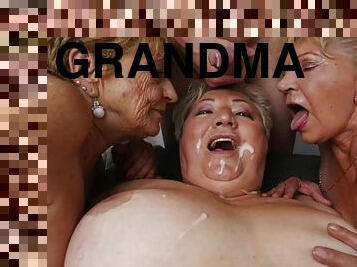 grand-mère, granny, hardcore, salope, ejaculation, sucer