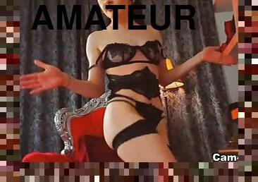 masturbação, cona-pussy, amador, babes, ébona, preto, excitante, langerie