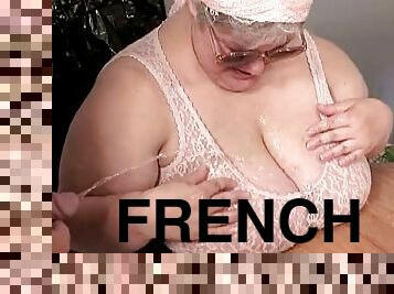 gros-nichons, énorme, pisser, granny, française, belle-femme-ronde, sucer