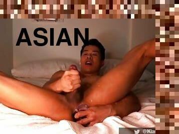 asiatisk, amatör, anal, cumshot, gay, sprut, dildo, ensam, muskulös