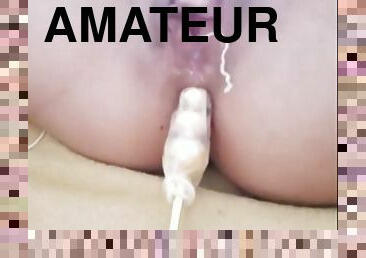 masturbation, amateur, jouet, française, petite-amie, webcam, solo