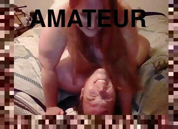 amateur, ejaculation-sur-le-corps, hardcore, belle-femme-ronde, rousse, webcam