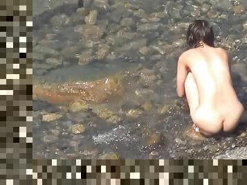 nudisti, vani, kamera, plaža, voajer, mladi-18, sakriveno