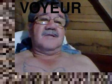 Hot sexy grandfather masturbating on webcam